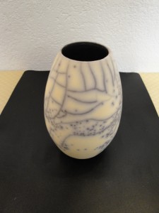 Vase Raku Nu en grès Vase Raku Nu en grès