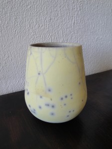 Vase raku nu en grès