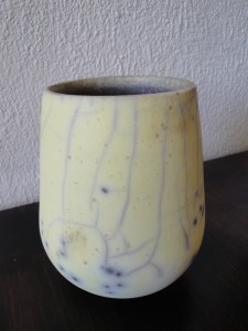 Vase raku nu en grès