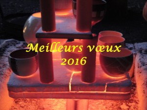 Cuisson raku - Meilleurs vœux 2016
