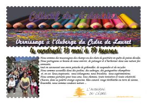 Vernissage le vendredi 13 mai 2016 à l'Auberge du Cèdre de Lauret - © 2016 - http://www.neo-raku.fr/